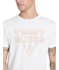 GUESS PAINTED TRIANGLE T-shirt a manica corta regular fit purwhite - T-shirt Uomo - 3