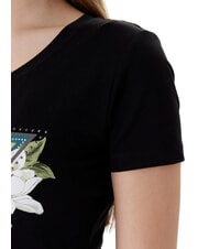 GUESS CAMELIA TRIANGLE T-shirt a maniche corte con stampa e applicazioni jetbla - T-shirt e Top Donna - 4