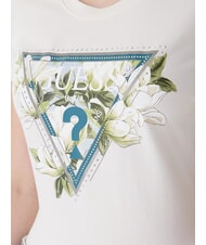 GUESS CAMELIA TRIANGLE T-shirt a maniche corte con stampa e applicazioni cremwhi - T-shirt e Top Donna - 3