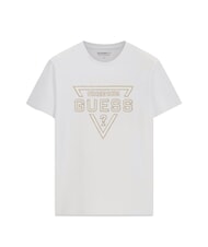 GUESS PAINTED TRIANGLE T-shirt a manica corta regular fit purwhite - T-shirt Uomo - 4