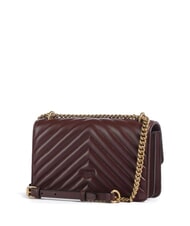 PINKO MINI LOVE BAG Borsa one chevron burgundy wine-antique gold - Borse Donna - 2