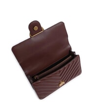 PINKO MINI LOVE BAG Borsa one chevron burgundy wine-antique gold - Borse Donna - 4
