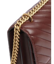 PINKO CLASSIC LOVE ONE Borsa in pelle nappa burgundy wine-antique gold - Borse Donna - 3