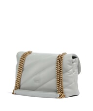 PINKO CLASSIC LOVE PUFF Borsa in pelle nappa grigio perla-antique gold - Borse Donna - 2