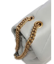 PINKO CLASSIC LOVE PUFF Borsa in pelle nappa grigio perla-antique gold - Borse Donna - 3