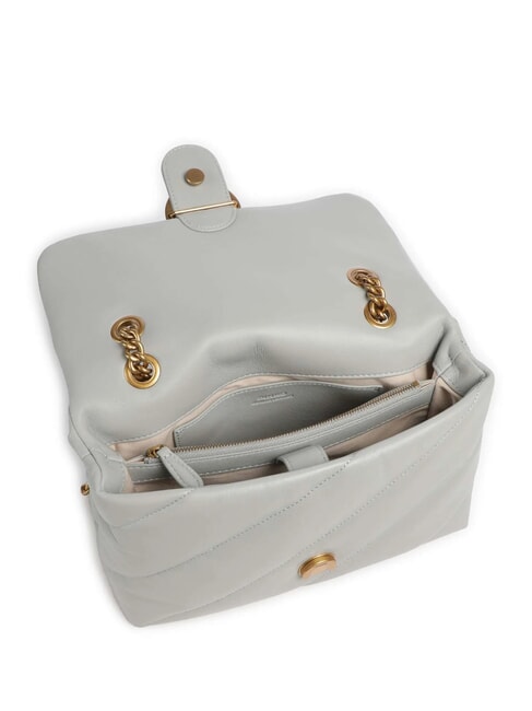 CLASSIC LOVE PUFF Borsa in pelle nappa grigio perla-antique gold - Borse Donna