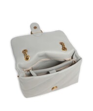 PINKO CLASSIC LOVE PUFF Borsa in pelle nappa grigio perla-antique gold - Borse Donna - 4