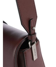 PINKO LOVE ONE SLOUCHY Borsa mini tracolla in pelle burgundy wine-old silver - Borse Donna - 3