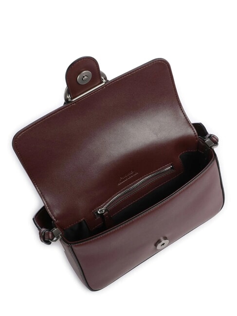 LOVE ONE SLOUCHY Borsa mini tracolla in pelle burgundy wine-old silver - Borse Donna