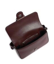 PINKO LOVE ONE SLOUCHY Borsa mini tracolla in pelle burgundy wine-old silver - Borse Donna - 4