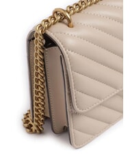 PINKO MINI LOVE BAG Borsa one chevron beige-grigio fumo-antique gold - Borse Donna - 3
