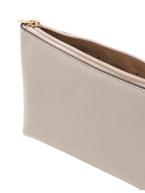 LAUREL 2 Pochette saffiano con polsierina Taupe - Borse Donna