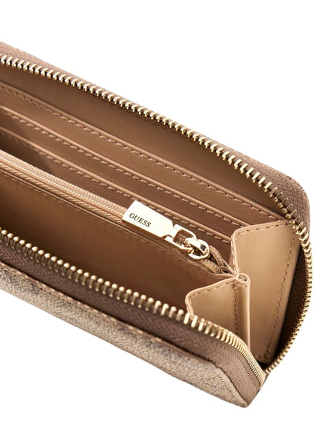 LAUREL 2 Portafoglio medio zip stampa logo 4G latte logo/brown - Portafogli Donna