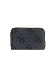 GUESS LAUREL 2 Portafoglio medio zip stampa logo 4G coal - Portafogli Donna - 4