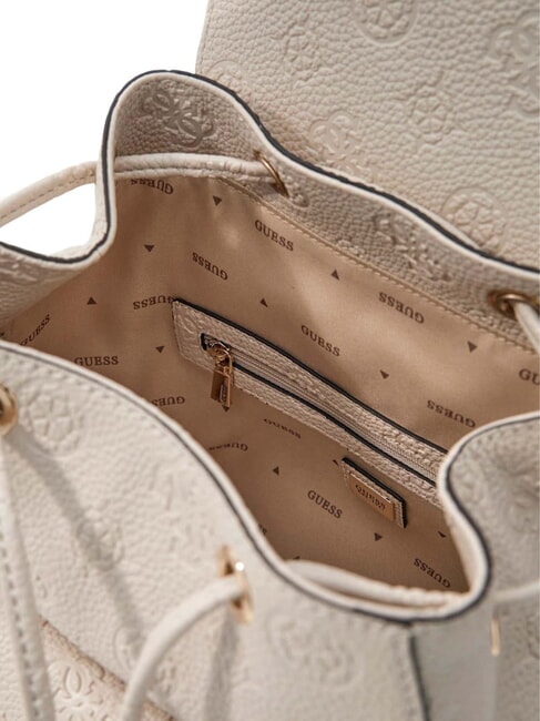 CRESIDIA II Zaino con tasca off white logo - Borse Donna