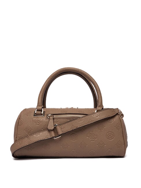 CRESIDIA 2 Borsa a bauletto con tracolla dark taupe logo - Borse Donna