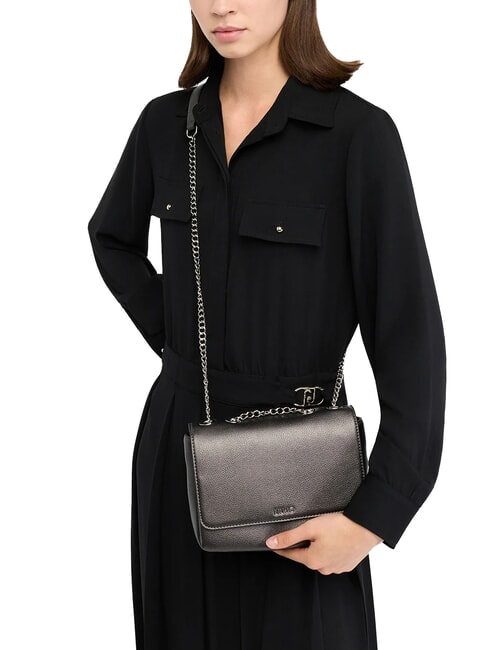 CALIWEN Borsa convertible tracolla catena antracite met. - Borse Donna