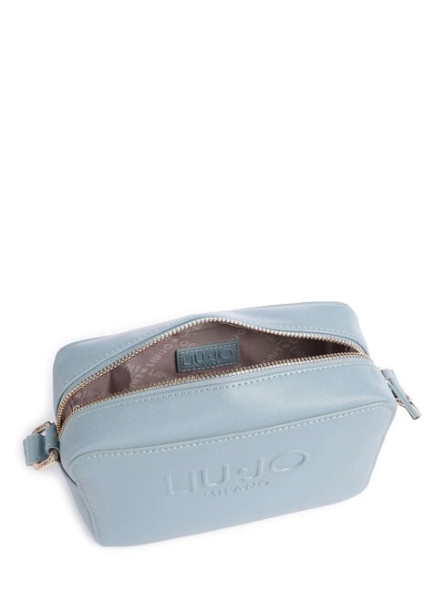 HALONA Borsa camera case logo in rilievo light denim - Borse Donna