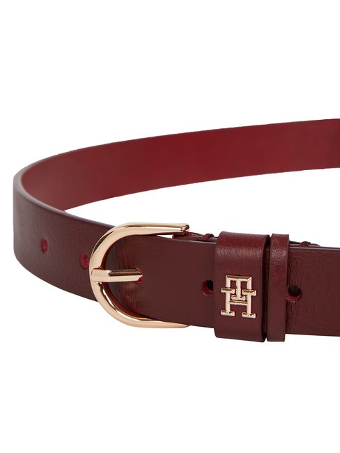 ESSENTIAL EFFORTLESS Cintura in pelle Made in Italy oxblood - Cinture