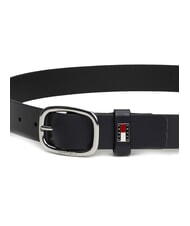 TOMMY HILFIGER TOMMY JEANS OVAL  Cintura accorciabile in pelle dark night navy - Cinture - 3