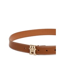 TOMMY HILFIGER TH LOGO Cintura da donna in pelle cognac / black - Cinture - 3