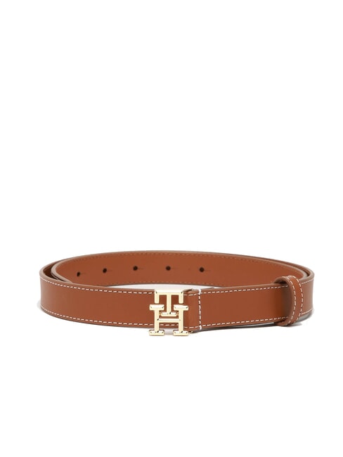 TH LOGO Cintura da donna in pelle cognac / black - Cinture