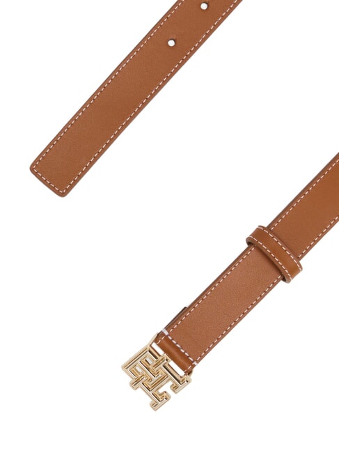 TH LOGO Cintura da donna in pelle cognac / black - Cinture