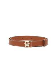 TOMMY HILFIGER TH LOGO Cintura da donna in pelle cognac / black - Cinture - 4