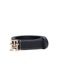 TOMMY HILFIGER TH LOGO Cintura da donna in pelle space blue - Cinture - 4