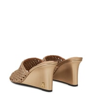 TOMMY HILFIGER TH Sandli crochet alti metallizzati gold - Scarpe Donna - 5