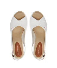 TOMMY HILFIGER TH Espadrillas alte con zeppa ecru - Scarpe Donna - 3