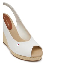 TOMMY HILFIGER TH Espadrillas alte con zeppa ecru - Scarpe Donna - 4