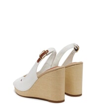 TOMMY HILFIGER TH Espadrillas alte con zeppa ecru - Scarpe Donna - 5