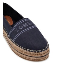 TOMMY HILFIGER TH Espadrillas platform in canvas space blue - Scarpe Donna - 3