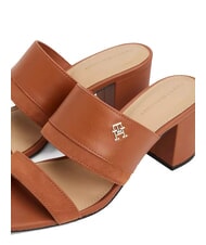 TOMMY HILFIGER TH Sandalo mule in pelle taco largo cinnamon bark - Scarpe Donna - 4