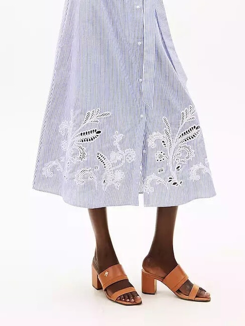 TH Sandalo mule in pelle taco largo cinnamon bark - Scarpe Donna