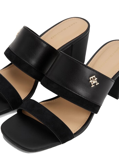 TH Sandalo mule in pelle taco largo black - Scarpe Donna