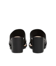 TOMMY HILFIGER TH Sandalo mule in pelle taco largo black - Scarpe Donna - 6