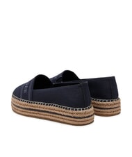 TOMMY HILFIGER TH Espadrillas platform in canvas space blue - Scarpe Donna - 6