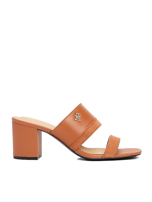 TH Sandalo mule in pelle taco largo cinnamon bark - Scarpe Donna