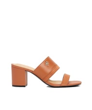 TOMMY HILFIGER TH Sandalo mule in pelle taco largo cinnamon bark - Scarpe Donna - 3