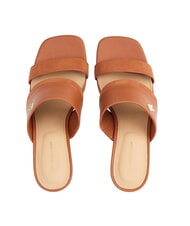 TOMMY HILFIGER TH Sandalo mule in pelle taco largo cinnamon bark - Scarpe Donna - 5