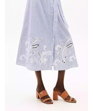 TOMMY HILFIGER TH Sandalo mule in pelle taco largo cinnamon bark - Scarpe Donna - 7