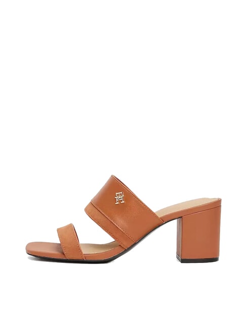 TH Sandalo mule in pelle taco largo cinnamon bark - Scarpe Donna