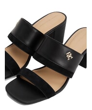 TOMMY HILFIGER TH Sandalo mule in pelle taco largo black - Scarpe Donna - 4