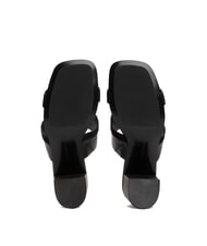 TOMMY HILFIGER TH Sandalo mule in pelle taco largo black - Scarpe Donna - 7