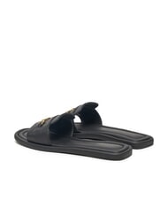TOMMY HILFIGER TH Ciabattine in pelle con logo black - Scarpe Donna - 5