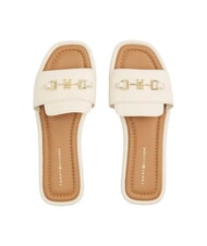 TOMMY HILFIGER TH Ciabattine in pelle con logo muslin - Scarpe Donna - 3