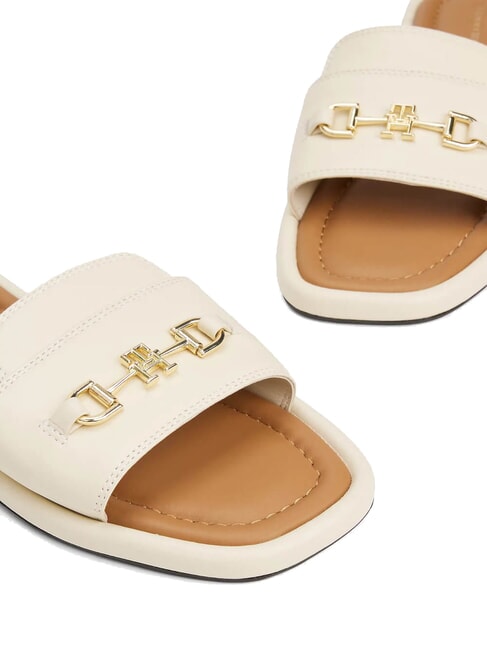 TH Ciabattine in pelle con logo muslin - Scarpe Donna