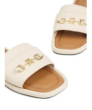 TOMMY HILFIGER TH Ciabattine in pelle con logo muslin - Scarpe Donna - 4